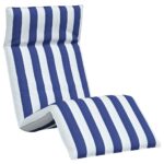 vidaXL Skladacie ležadlo modro-biele 175x54x8,5 cm oxfordská látka – Obrázok 2