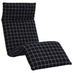 vidaXL Skladacie ležadlo s čiernym kockovaným vzorom 175x54x8,5 cm, oxfordská látka – Obrázok 2