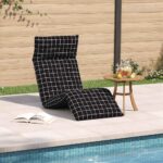 vidaXL Skladacie ležadlo s čiernym kockovaným vzorom 175x54x8,5 cm, oxfordská látka – Obrázok 3