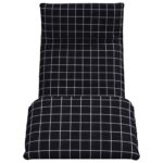 vidaXL Skladacie ležadlo s čiernym kockovaným vzorom 175x54x8,5 cm, oxfordská látka – Obrázok 4