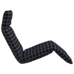 vidaXL Skladacie ležadlo s čiernym kockovaným vzorom 175x54x8,5 cm, oxfordská látka – Obrázok 5