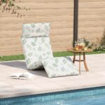 vidaXL Skladacie ležadlo s listovým vzorom 175x54x8,5 cm, oxfordská látka – Obrázok 3