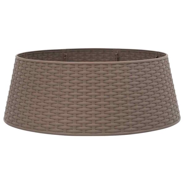 vidaXL Vianočná sukňa na stromček hnedá Ø65x23 cm plastová – Obrázok 2