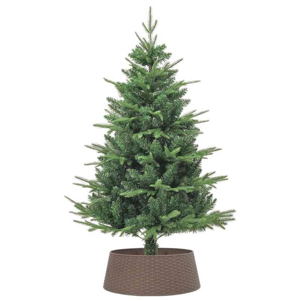 vidaXL Vianočná sukňa na stromček hnedá Ø65x23 cm plastová – Obrázok 4