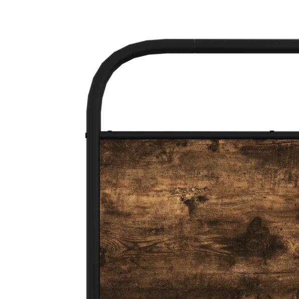 vidaXL Náhradné čelo postele, dymový dub, 75 cm, oceľ a umelé drevo – Obrázok 6