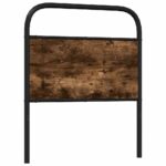 vidaXL Náhradné čelo postele, dymový dub, 80 cm, oceľ a umelé drevo – Obrázok 5