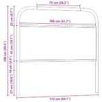 vidaXL Náhradné čelo postele, dymový dub 107 cm, oceľ a umelé drevo – Obrázok 7