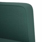 vidaXL Rozkladacia pohovka s podrúčkami, tmavozelená, 53 cm, látková – Obrázok 6