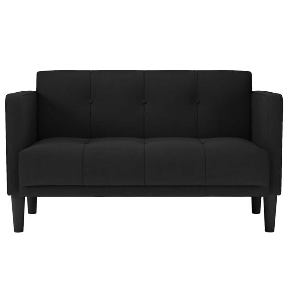 vidaXL Dvojpohovka, čierna 111 cm, látka – Obrázok 3