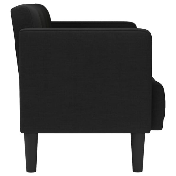 vidaXL Dvojpohovka, čierna 111 cm, látka – Obrázok 4