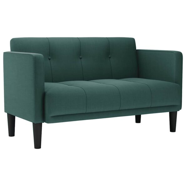 vidaXL Dvojpohovka tmavozelená 111 cm látková – Obrázok 2