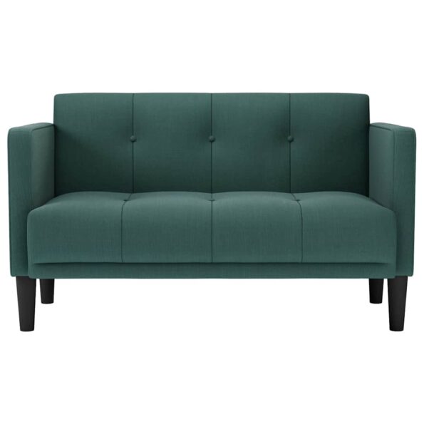 vidaXL Dvojpohovka tmavozelená 111 cm látková – Obrázok 3