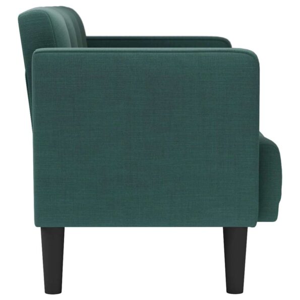 vidaXL Dvojpohovka tmavozelená 111 cm látková – Obrázok 4