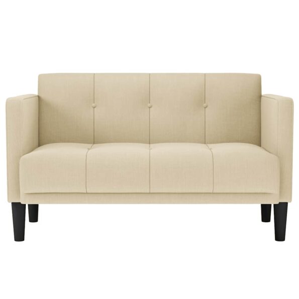 vidaXL Dvojpohovka krémová 111 cm látková – Obrázok 3