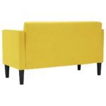 vidaXL Dvojpohovka žltá 111 cm látková – Obrázok 5