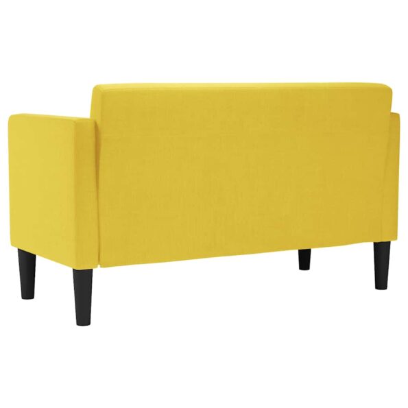 vidaXL Dvojpohovka žltá 111 cm látková – Obrázok 5
