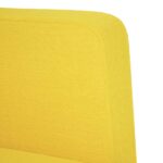 vidaXL Dvojpohovka žltá 111 cm látková – Obrázok 6