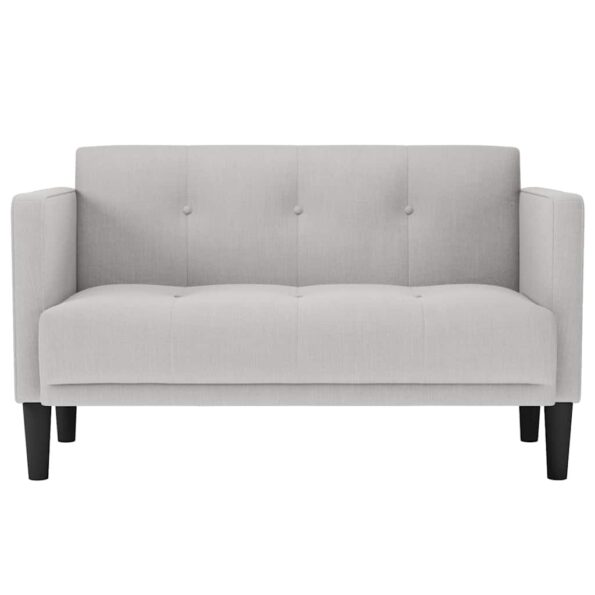 vidaXL Dvojpohovka, oblačne sivá, 111 cm, látka – Obrázok 3