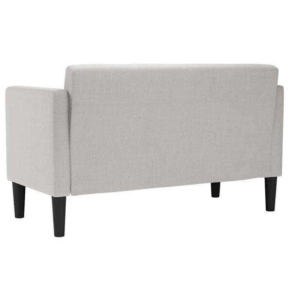 vidaXL Dvojpohovka, oblačne sivá, 111 cm, látka – Obrázok 5