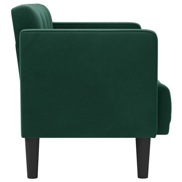 vidaXL Dvojpohovka tmavozelená 111 cm zamatová – Obrázok 4