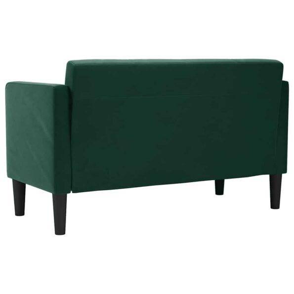 vidaXL Dvojpohovka tmavozelená 111 cm zamatová – Obrázok 5