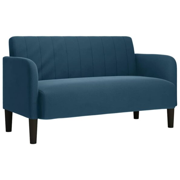 vidaXL Dvojpohovka modrá 109 cm zamatová – Obrázok 2