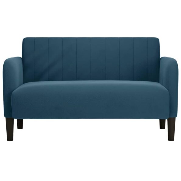 vidaXL Dvojpohovka modrá 109 cm zamatová – Obrázok 3