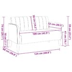 vidaXL Dvojpohovka svetlosivá 109 cm zamatová – Obrázok 8