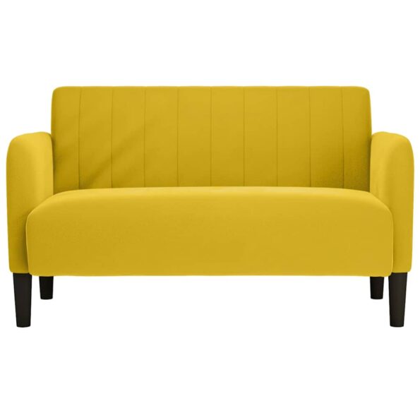 vidaXL Dvojpohovka žltá 109 cm zamatová – Obrázok 3