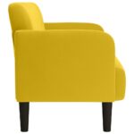 vidaXL Dvojpohovka žltá 109 cm zamatová – Obrázok 4