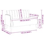 vidaXL Dvojpohovka žltá 109 cm zamatová – Obrázok 8