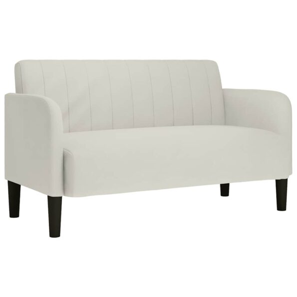 vidaXL Dvojpohovka krémová 109 cm zamatová – Obrázok 2