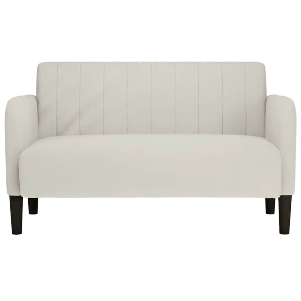 vidaXL Dvojpohovka krémová 109 cm zamatová – Obrázok 3
