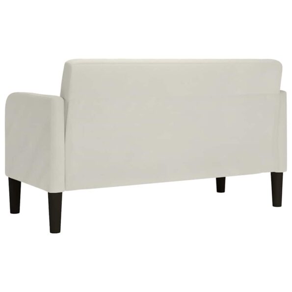 vidaXL Dvojpohovka krémová 109 cm zamatová – Obrázok 5