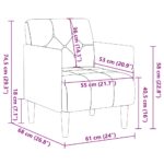 vidaXL Rozkladacia pohovka s podrúčkami, čierna, 55 cm, zamat – Obrázok 7