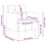 vidaXL Rozkladacia pohovka s podrúčkami 55 cm, ľanová – Obrázok 8