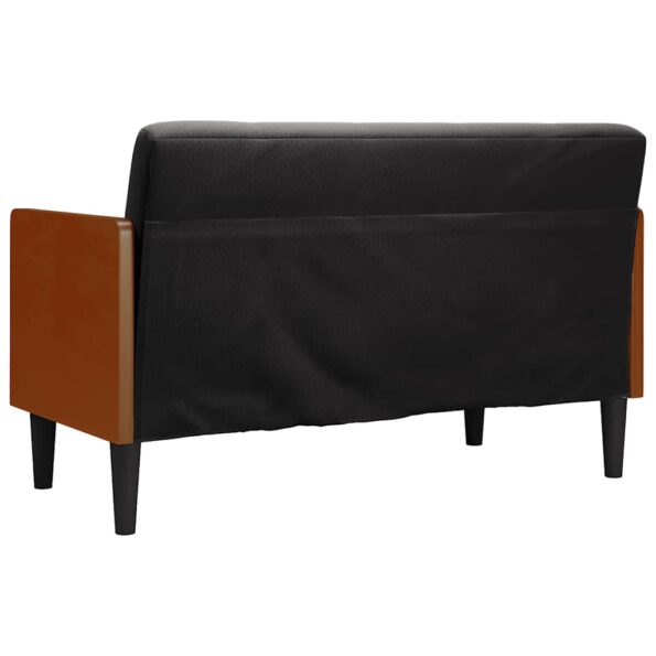 vidaXL Dvojpohovka s vankúšmi, čierna 110 cm, zamat – Obrázok 5