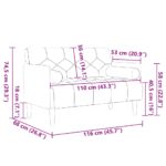 vidaXL Dvojpohovka s vankúšmi, čierna 110 cm, zamat – Obrázok 8
