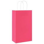 vidaXL Papierové tašky 50 ks s rúčkami ružové 21x11x36 cm – Obrázok 7