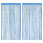 vidaXL Šnúrkové závesy 2 ks svetlomodré 100x250 cm – Obrázok 2