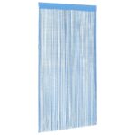 vidaXL Šnúrkové závesy 2 ks svetlomodré 100x250 cm – Obrázok 3