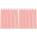 vidaXL Voálové závesy so slučkami, 2 ks, ružové, 140x140 cm – Obrázok 2