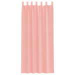 vidaXL Voálové závesy so slučkami, 2 ks, ružové, 140x225 cm – Obrázok 4