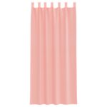 vidaXL Voálové závesy so slučkami, 2 ks, ružové, 140x245 cm – Obrázok 4