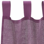 vidaXL Voálové závesy so slučkami, 2 ks, fialové, 140x225 cm – Obrázok 5