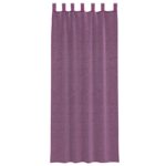 vidaXL Voálové závesy so slučkami, 2 ks, fialové, 140x260 cm – Obrázok 4