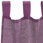 vidaXL Voálové závesy so slučkami, 2 ks, fialové, 140x260 cm – Obrázok 5