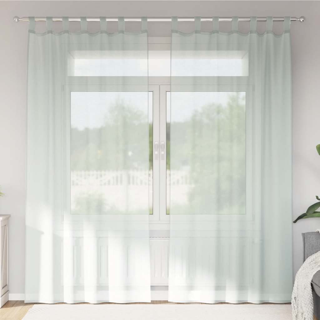 4102298_1.jpg vidaXL Voálové závesy so slučkami, 2 ks, svetlosivé, 140x225 cm – Obrázok 1