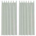 vidaXL Voálové závesy so slučkami, 2 ks, svetlosivé, 140x225 cm – Obrázok 2