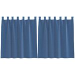 vidaXL Voálové závesy so slučkami 2 ks, kráľovská modrá 140x140 cm – Obrázok 2